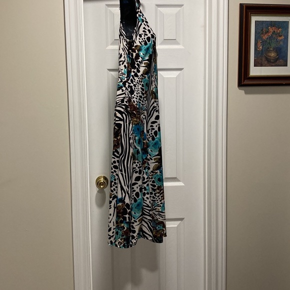 NWOT - Casa Donna Sleeveless Summer Dress Pullover Round Neck Style Animal Print - Picture 13 of 15